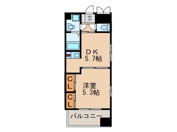 マインズ博多駅東の物件間取画像